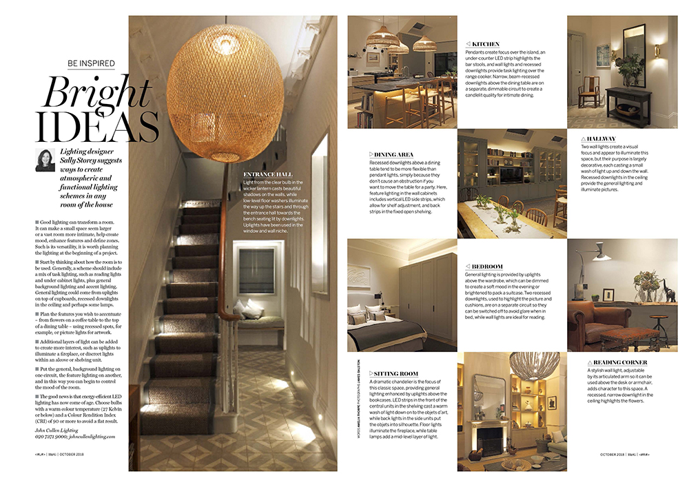 Homes and Gardens lighting feature