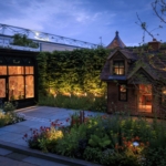 lighting of the wallgarden at chelsea flower show 2019