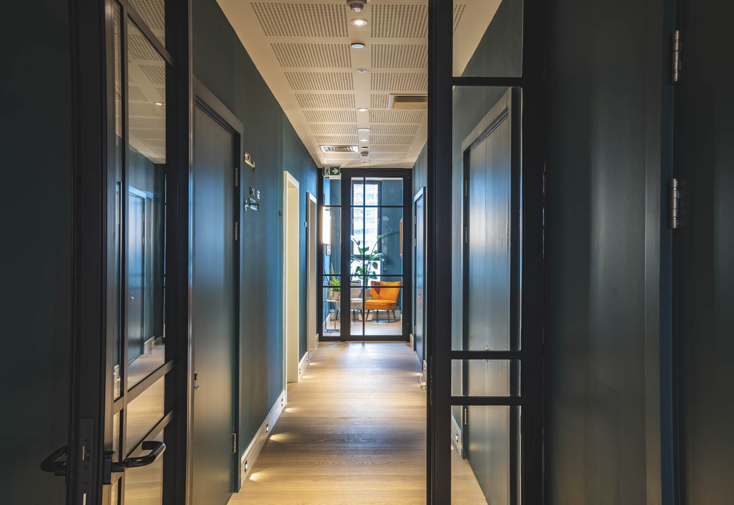 The Gate Hotel Lounge Space and corridors