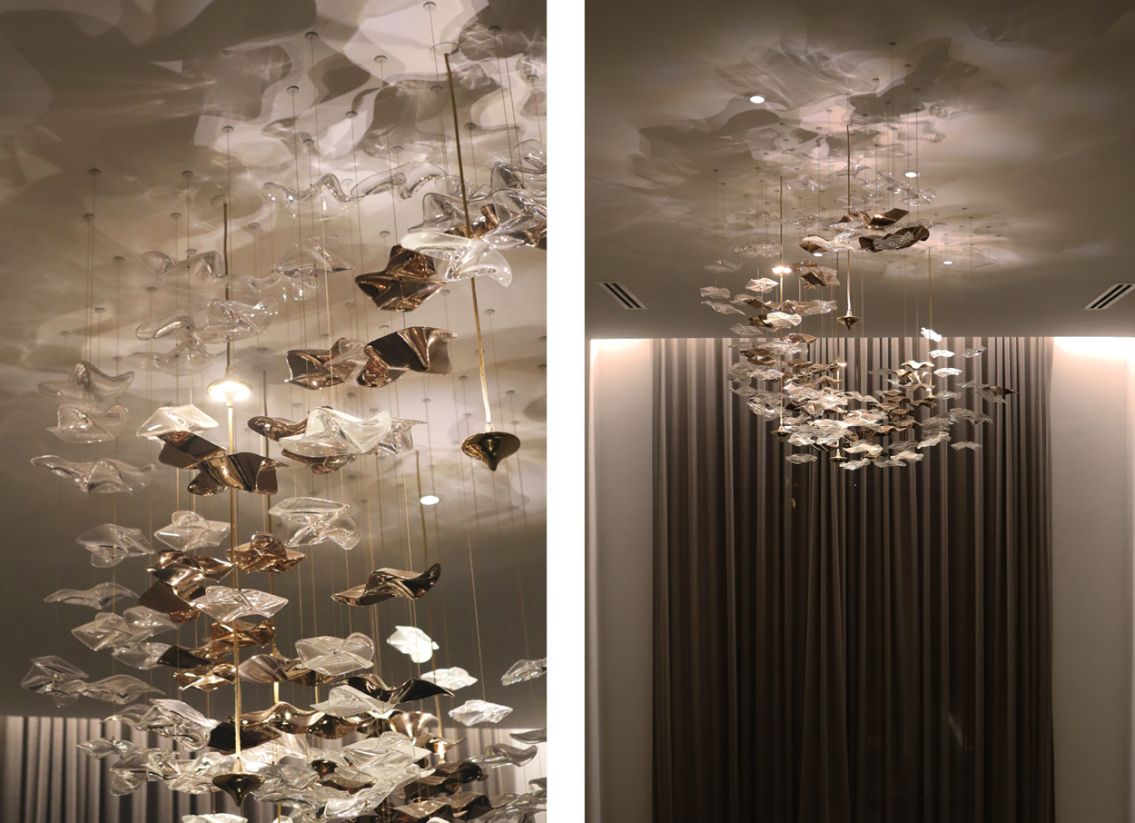 Sand and Sea chandelier by Haberdashery at the John Cullen Showroom Dubai