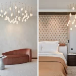 stunning pendants above seating and bedside
