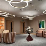 bright light setting for office reception area