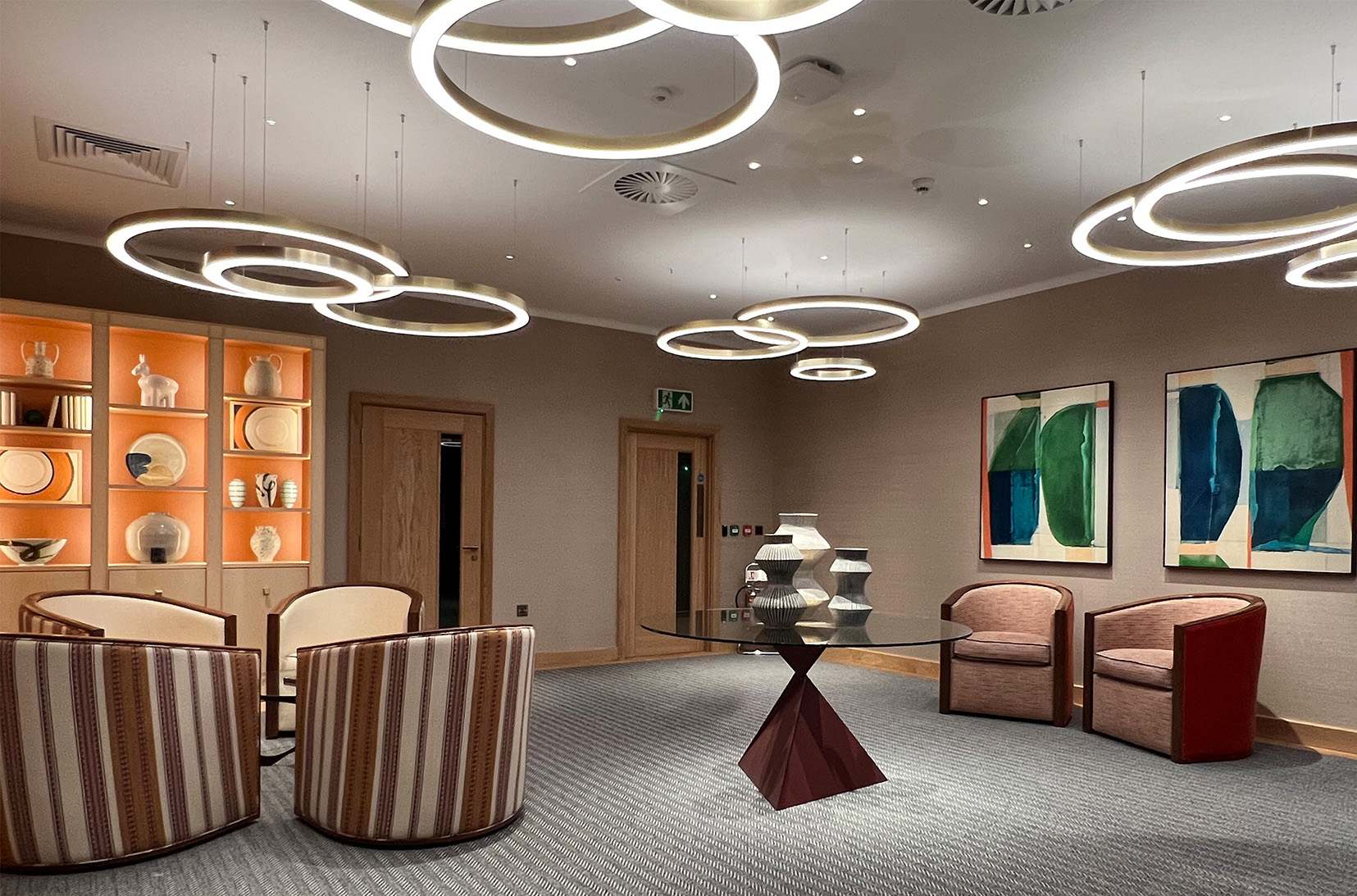 bright light setting for office reception area