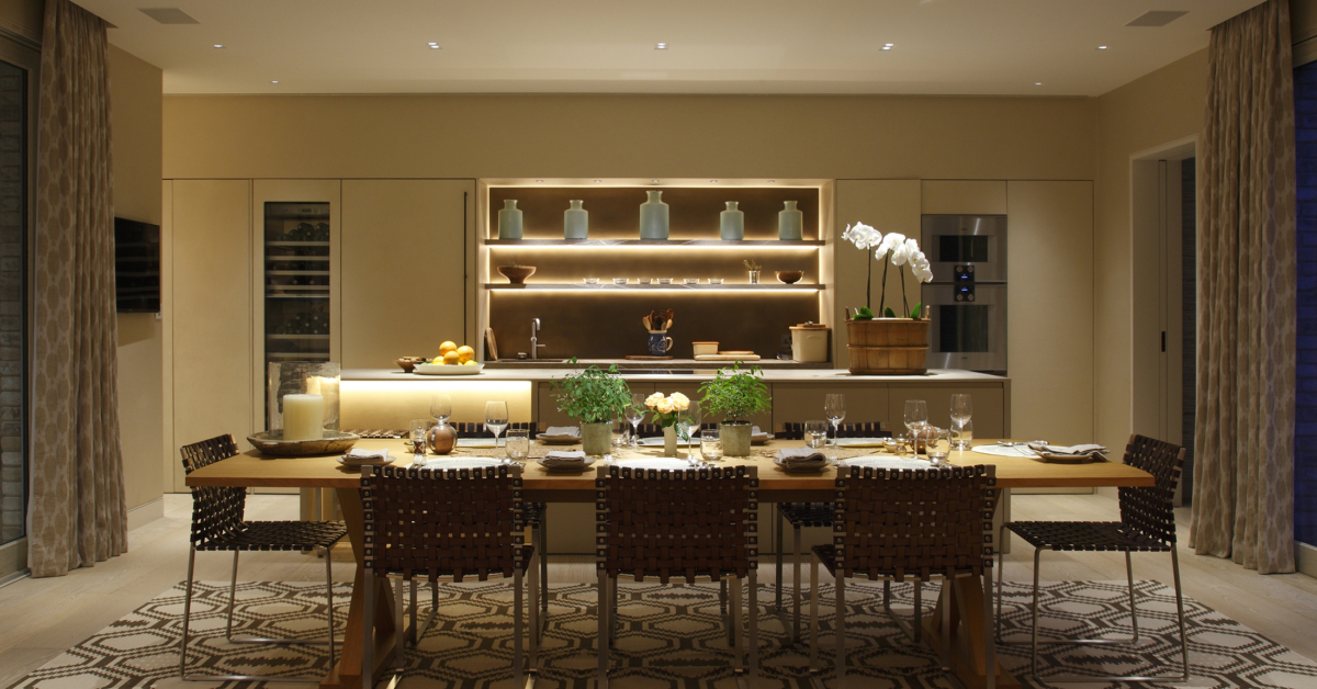 Open Plan Dining Lighting Design - John Cullen Lighting