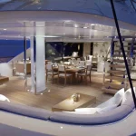 lighting in exterior of SY Twizzle superyacht