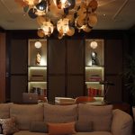 Study lighting with decorative and downlights to focus light