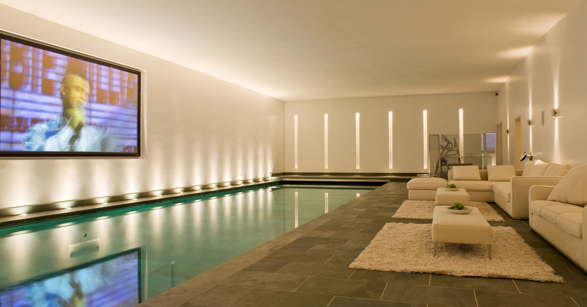 Multi Functional Pool Room Lighting Design John Cullen Lighting multi-functional-pool-room-lighting-design-john-cullen-lighting