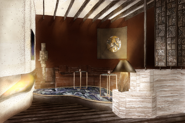 Nucleus Media Room at WOW!house 2025 by Alex Dauley