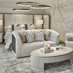 new hill house interiors designed bedroom at the John Cullen Lighting showroom Dubai