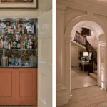 Hidden bar alcove lit by minim, detailed archway lit by Lucca 40s