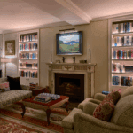 vorsa port and wallace lighting traditional library
