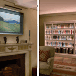 vorsa port and wallace lighting traditional library, LED lit recessed cabinetry